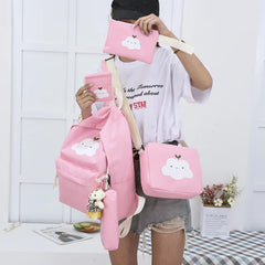 Children School Bags Girls Boys Backpacks Cartoon Print Kids Backpack