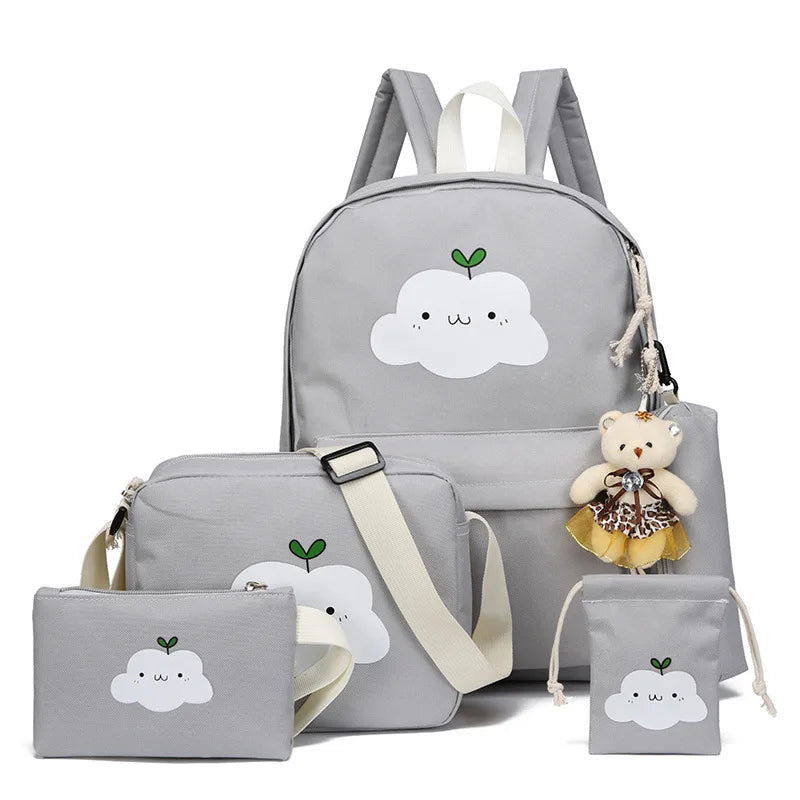 Children School Bags Girls Boys Backpacks Cartoon Print Kids Backpack
