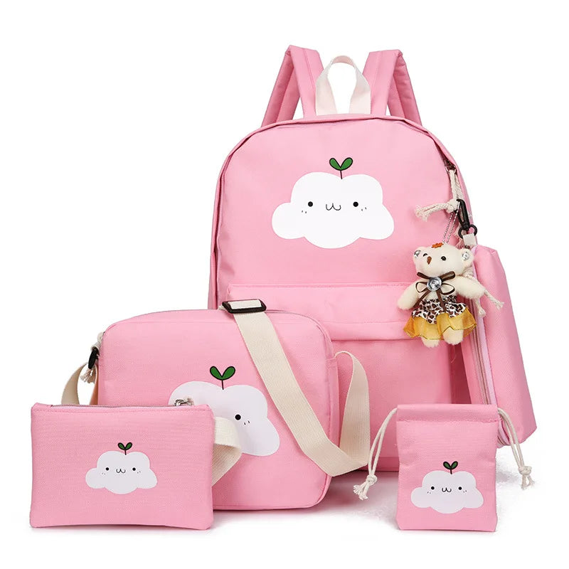 Children School Bags Girls Boys Backpacks Cartoon Print Kids Backpack