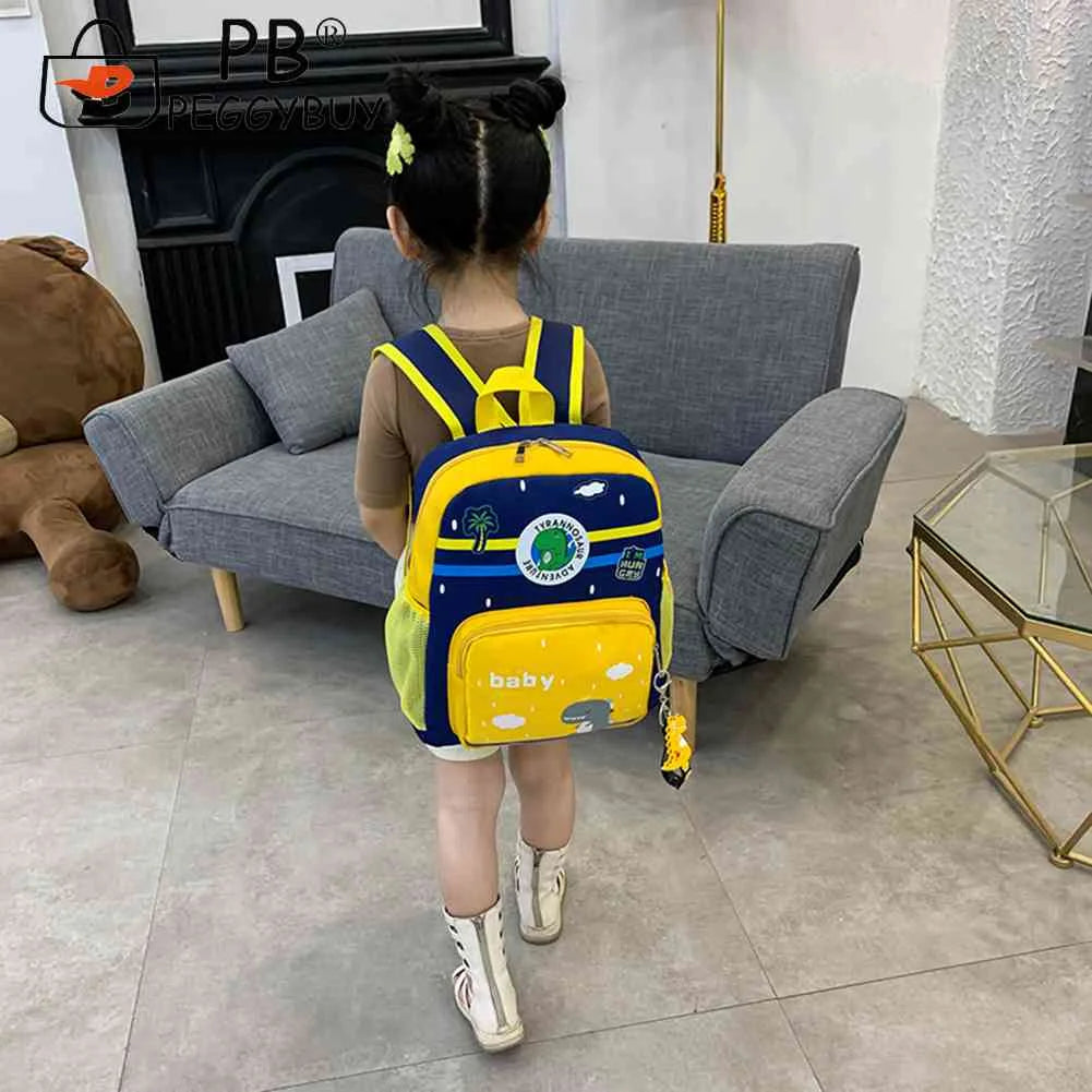 Animal Cartoon Dinosaur Nylon Backpack for Kids Boy Girl Kindergarten