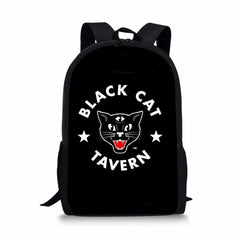 Gothic Cats Prints Children's Backpack School Bag