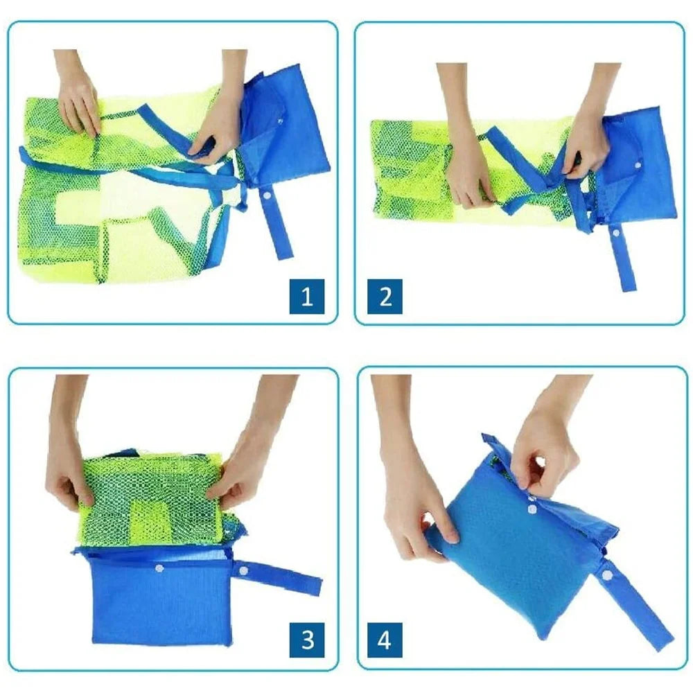 Kids Outdoor Beach Mesh Shoulder Bag Organizer Tote