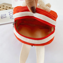 Kids Plush Bear Backpack Messenger Bag