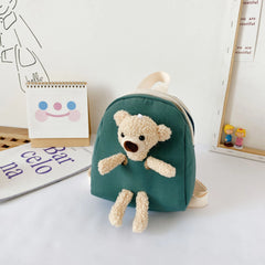 Kids Plush Bear Backpack Messenger Bag
