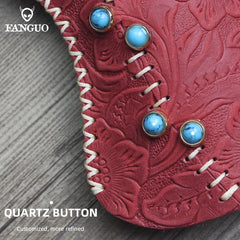 Leather Car Key Wallet Holder Soft Bag Key Case For Men
