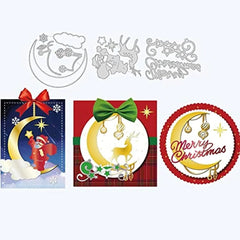 Christmas Cutting Dies Santa Claus Carbon Steel Die Cut Elk Deer Greeting Emboss