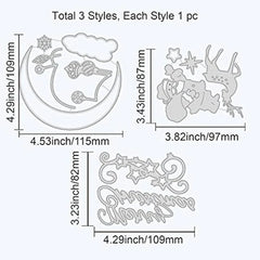 Christmas Cutting Dies Santa Claus Carbon Steel Die Cut Elk Deer Greeting Emboss