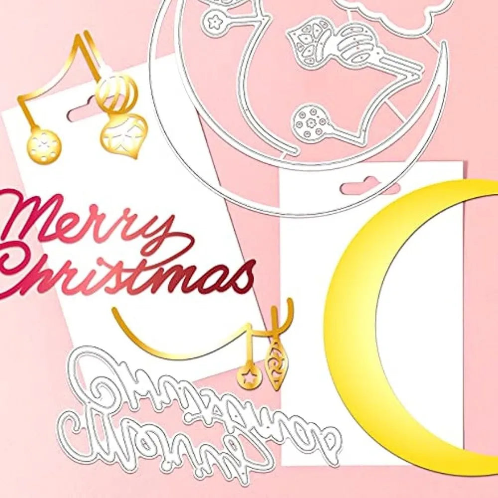 Christmas Cutting Dies Santa Claus Carbon Steel Die Cut Elk Deer Greeting Emboss