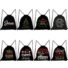 Christmas Gift Backpacks for Women Drawstring Pocket School Bag