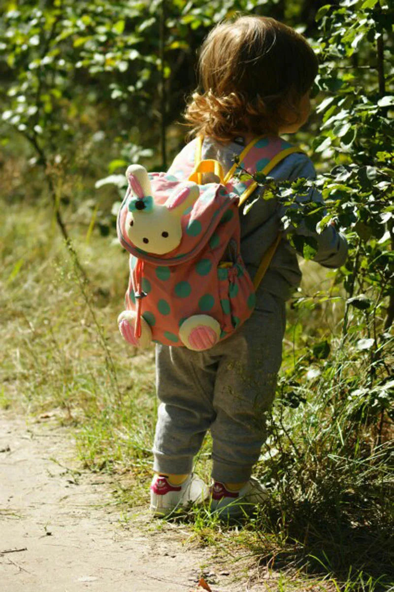 Christmas Rabbit Kids Backpack Cotton Fabric School Bag Age 1-3 Years