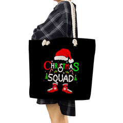 Christmas Letter Shoulder Bag High Capacity Tote Christmas Gift Handbag