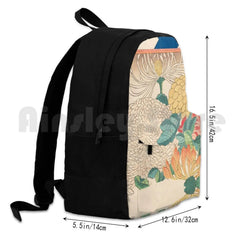 Chrysanthemum Utagawa Hiroshige 1840 Outdoor Hiking Backpack