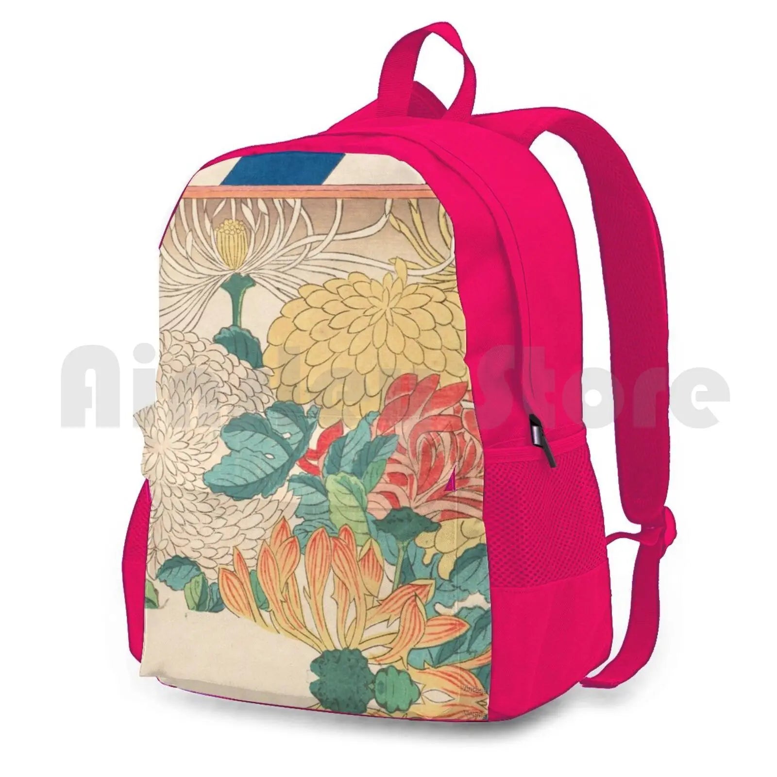 Chrysanthemum Utagawa Hiroshige 1840 Outdoor Hiking Backpack