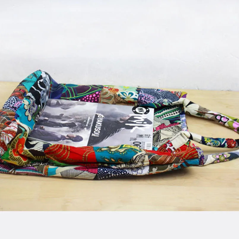 Boho Shoulder Bag Patchwork Tote Handbag for Women