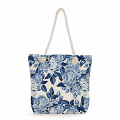 Colorful Floral Print Handbags High Capacity Tote Bags Travel Beach Bag