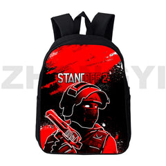 3D Cartoon Print Standoff 2 Backpack Waterproof Canvas Laptop Bag