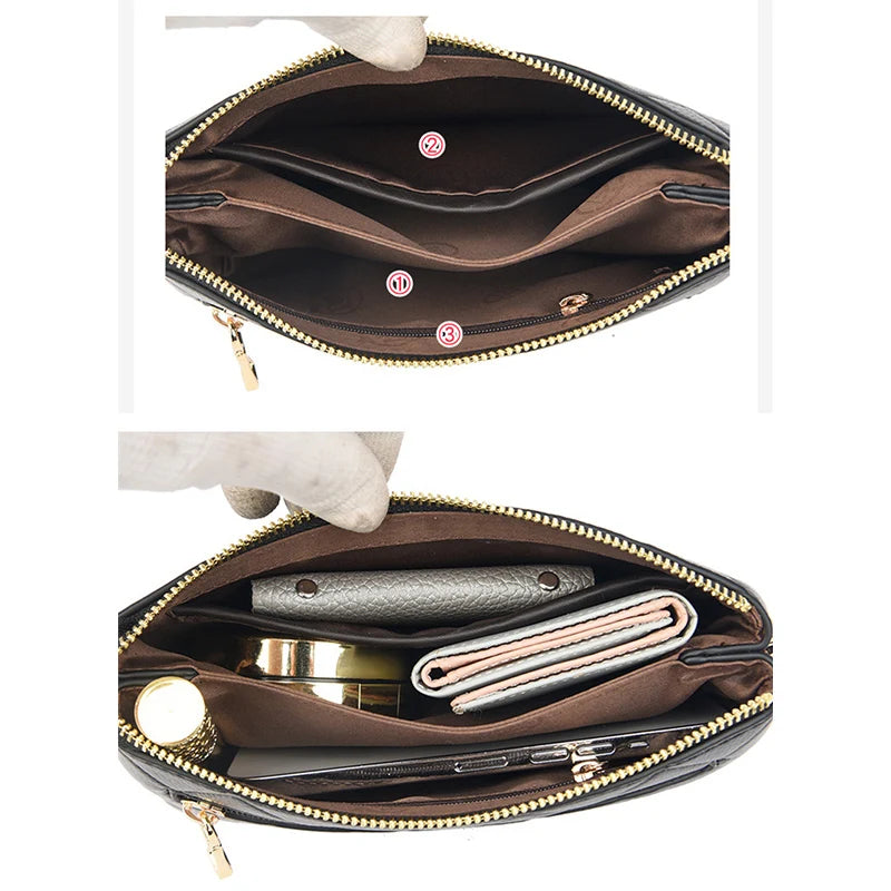 Classic Lattice Small Crossbody Bag Women's Purse Clutch Wallet