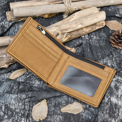 Men's Classic Leather Wallet 2 Folds Business Style Pocket Purse