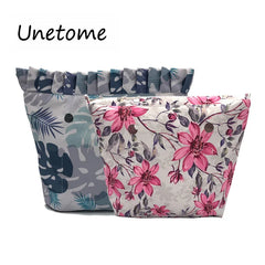 Mini Floral Border Lining Print Inner Zipper Pocket For O bag