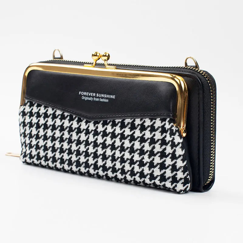 Women's Multi-function Buckle Purse Large Capacity Messenger Bag