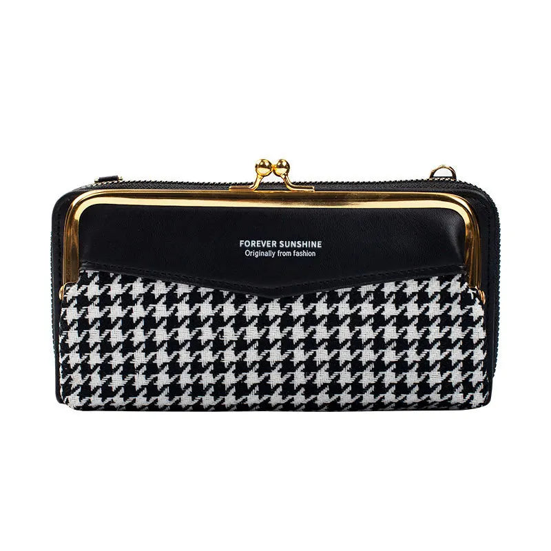 Women's Multi-function Buckle Purse Large Capacity Messenger Bag