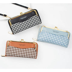 Women's Multi-function Buckle Purse Large Capacity Messenger Bag