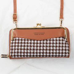 Women's Multi-function Buckle Purse Large Capacity Messenger Bag