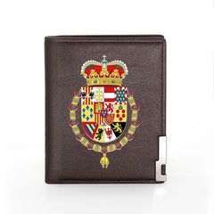 Spain Royal Leather Wallet Slim Credit Card Holder Money Bag