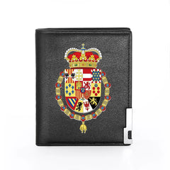 Spain Royal Leather Wallet Slim Credit Card Holder Money Bag