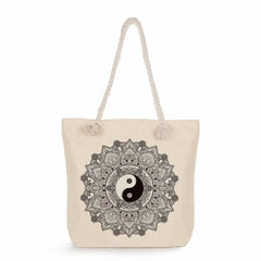 Totem Peace Print Tote Bag Shoulder Bag Travel Beach Ladies Eco Shopping Bags