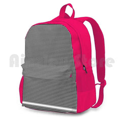 Vintage Houndstooth Outdoor Hiking Backpack Waterproof Camping Travel