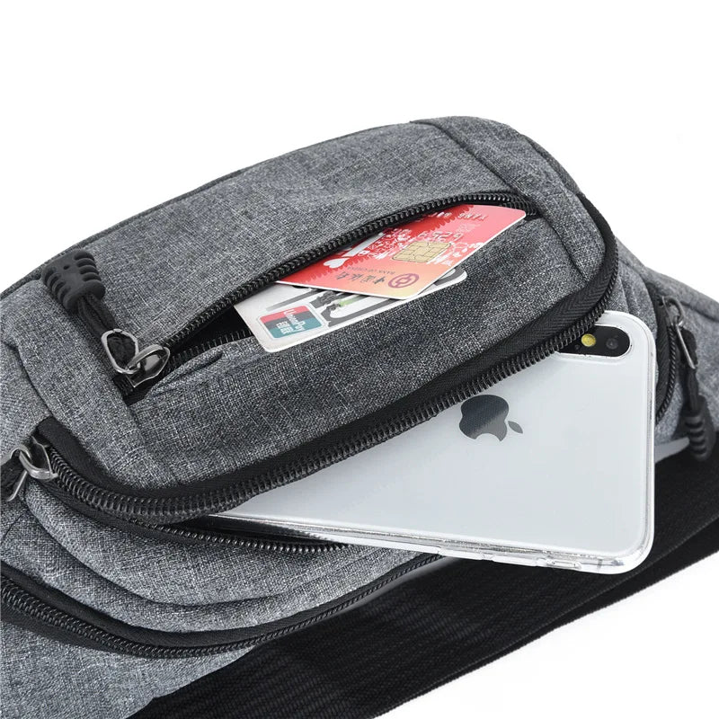 Women's Sports Waist Bag Splash-Proof Cross-Body Chest Bag