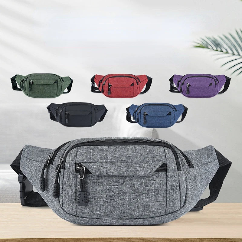 Women's Sports Waist Bag Splash-Proof Cross-Body Chest Bag