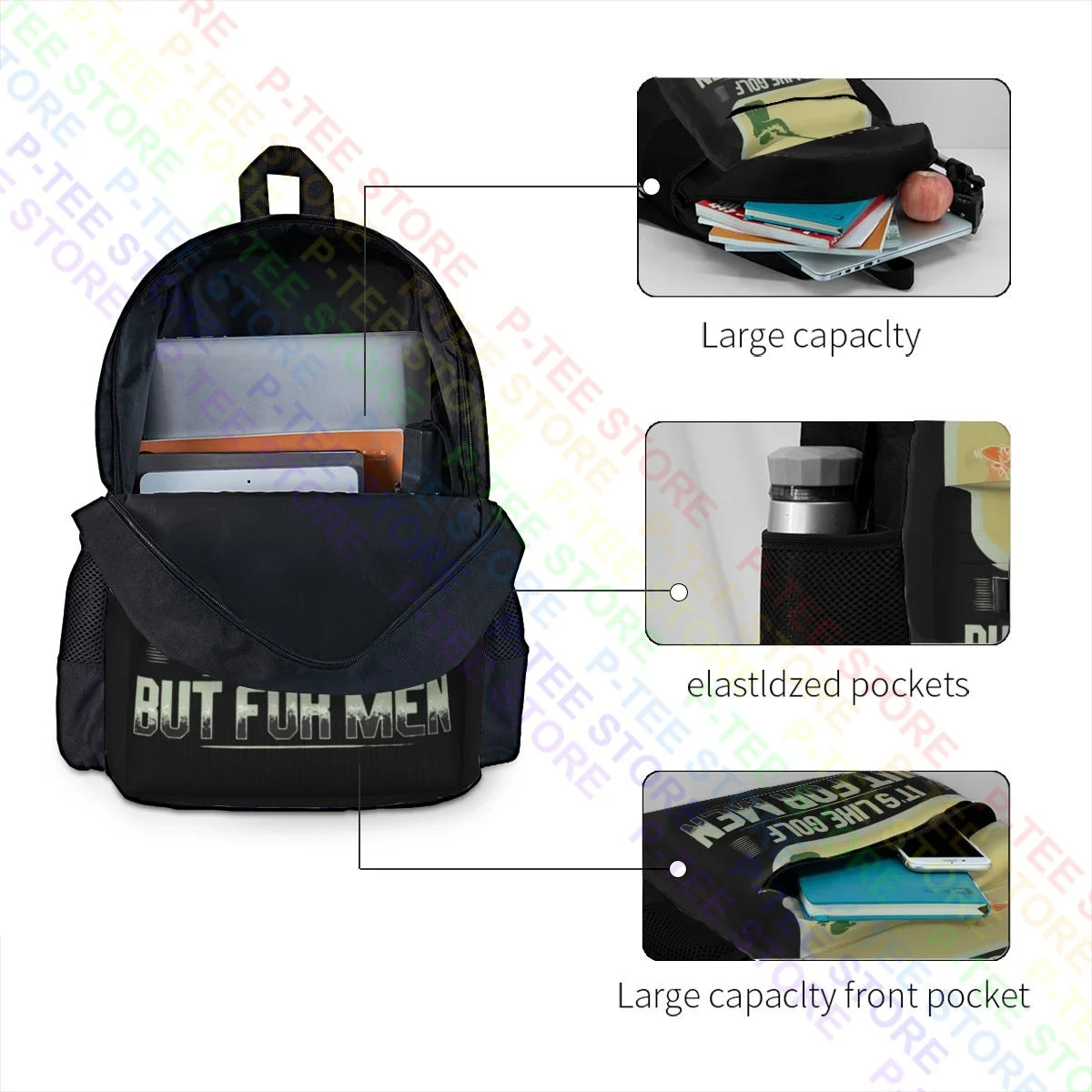 Clay Shooting Golf for Men Large Capacity Backpack