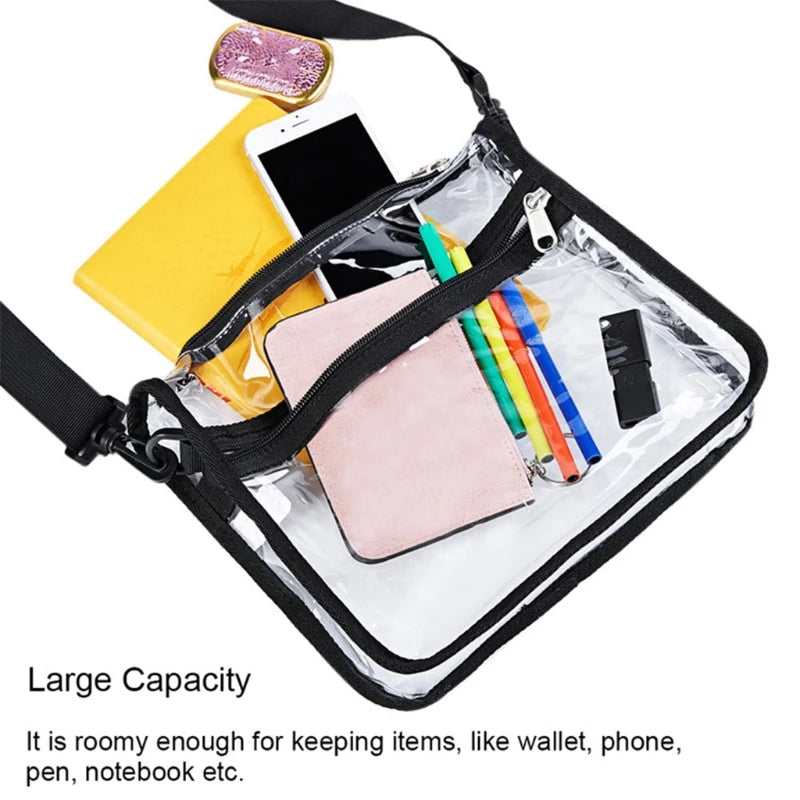 Clear Crossbody Purse Bag Stadium Approved Gym Clear Shoulder Tote Bag