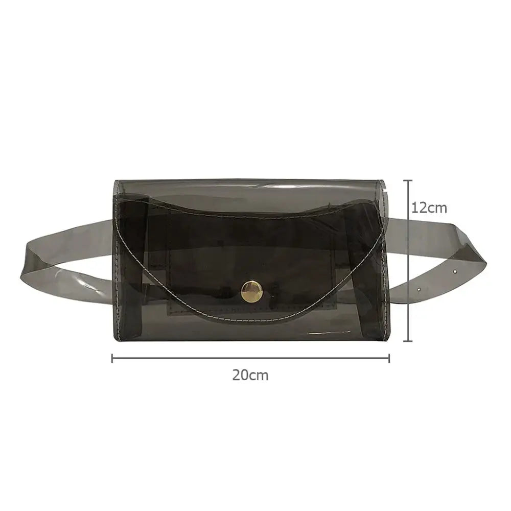Clear Belt Fanny Packs Female Summer PVC Waist Bags Women Girls