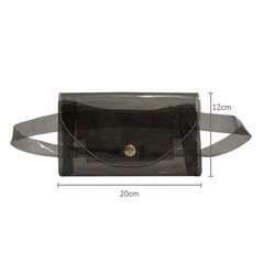 Clear Belt Fanny Packs Female Summer PVC Waist Bags Women Girls