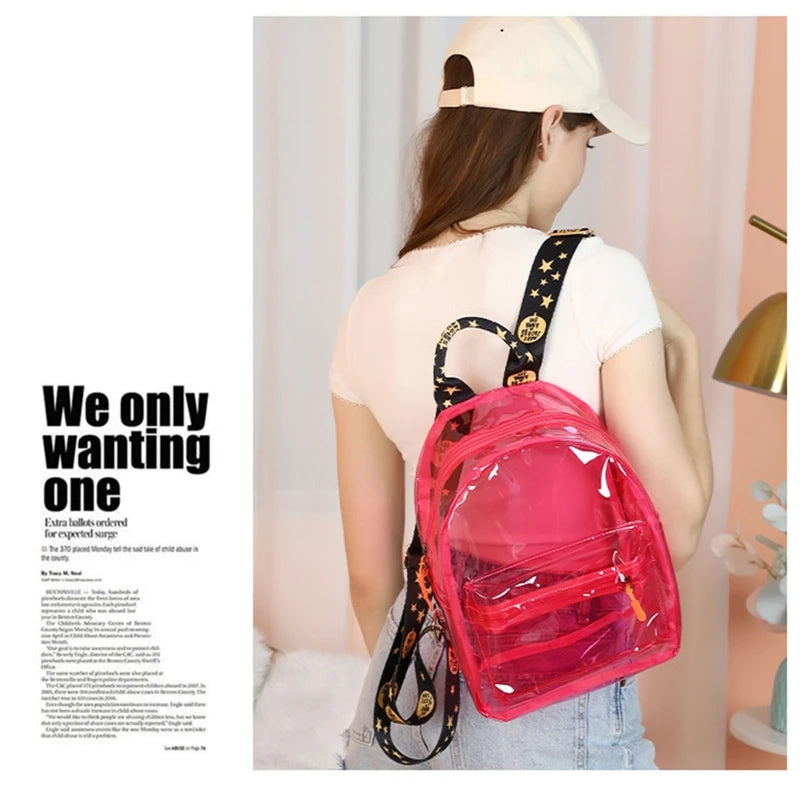 Clear PVC Backpack for Boys Girls