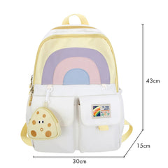 College Student Bookbag School Backpack Large Capacity Soft Multi-P