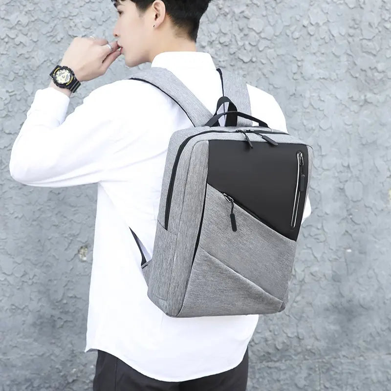 College Students Laptop Schoolbag Backpack Panelled Patchwork Travel Backpacks
