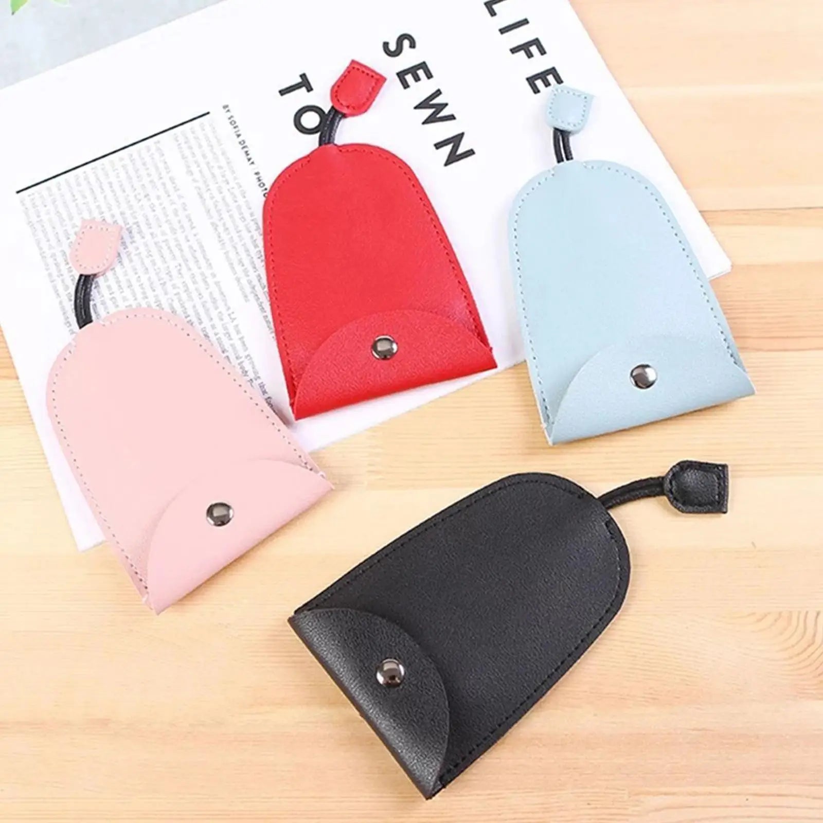 PU Leather Key Case Organizer Car Key Holder Keychain Pouch Unisex