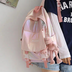 Waterproof Harajuku School Backpack for College Students
