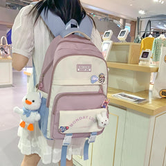 Waterproof Teen Girls Backpack Large Capacity Laptop Travel Bag