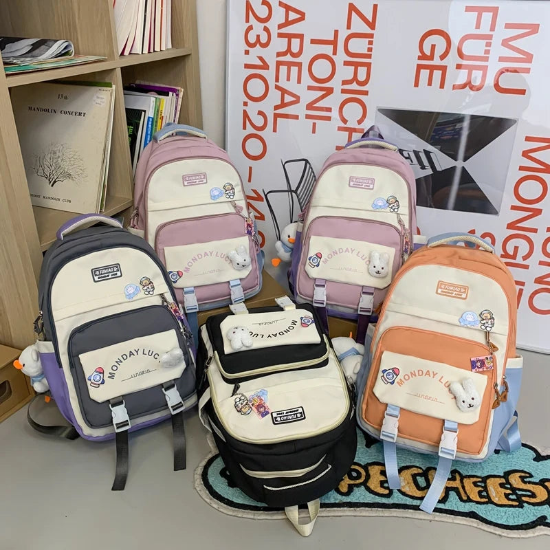 Waterproof Teen Girls Backpack Large Capacity Laptop Travel Bag