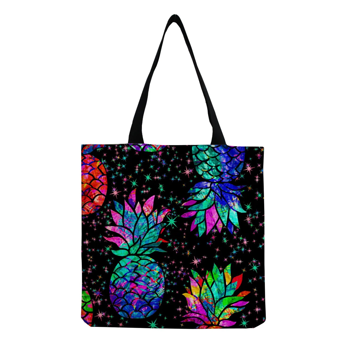 Colorful Print Handbag Foldable Tote Bag Women Shoulder Bag