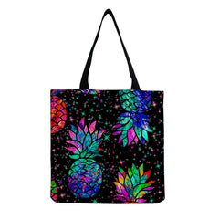 Colorful Print Handbag Foldable Tote Bag Women Shoulder Bag