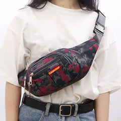 Printed Waist Bag Pillow-shaped Women's Pockets Hip Belt Bag