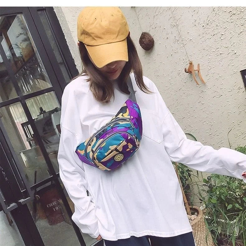 Colorful Waterproof Waist Bag for Travel