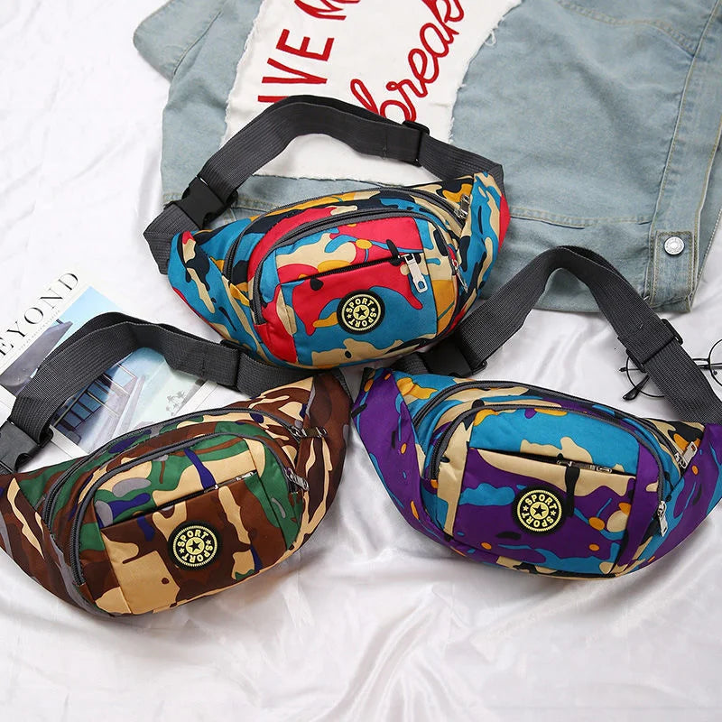 Colorful Waterproof Waist Bag for Travel