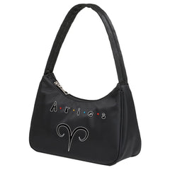 Constellation Print Shoulder Bag Women Zipper Purse Handbag
